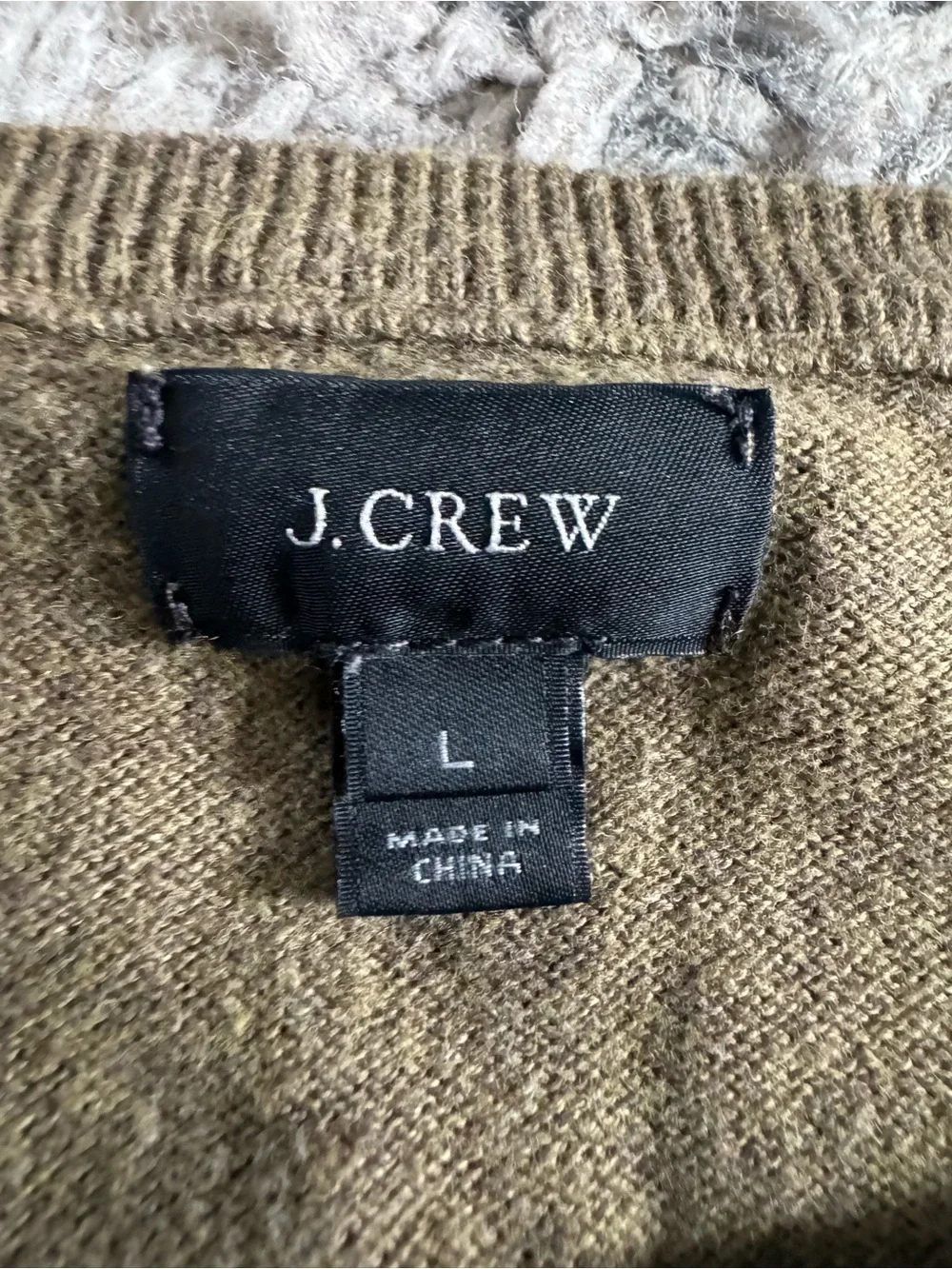 J. Crew Olive Crewneck Sweater